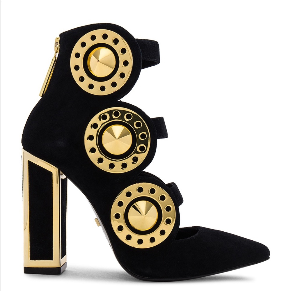 KAT MACONIE black gold suede May Heel